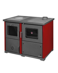 CALD. COCINA A LEÑA UNICLIMA NONNA PLUS ROJA  32KW