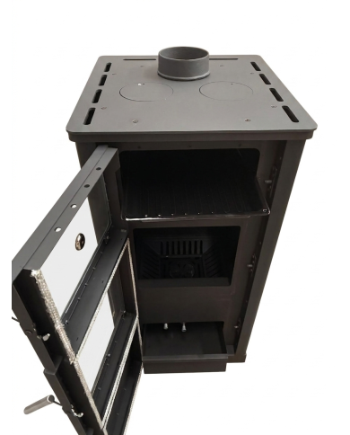 CALD. INTERIOR A LEÑA UNICLIMA RUSTIK 25 PLUS NEGR