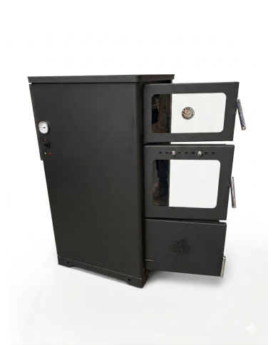 CALD. INTERIOR A LEÑA UNICLIMA RUSTIK 25 PLUS NEGR