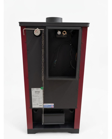 CALD. INTERIOR A LEÑA UNICLIMA RUSTIK 25 PLUS ROJA