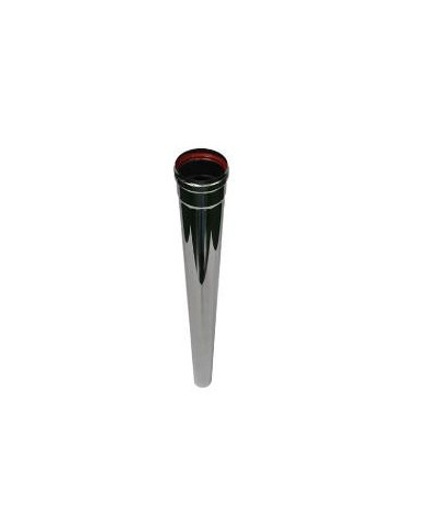 TUBO EXT. PELLET A INOX. 1MT D 80 MM