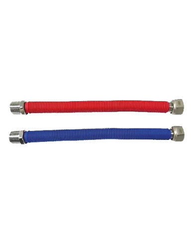 KIT TUBOS CORRUG. INOX-PVC EXT. 25 A 50CM.1/2"HEHI
