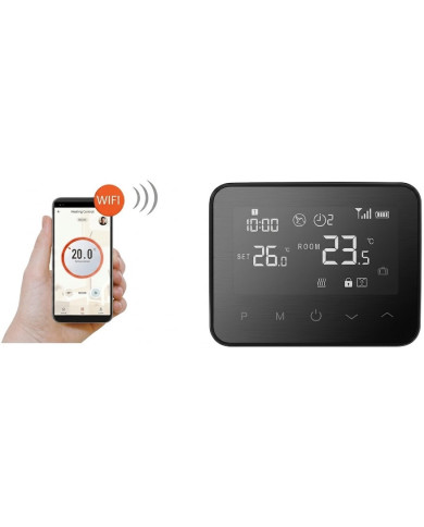 TERMOSTATO  PROGRAMABLE UNICLIMA  WIFI BLACK WF
