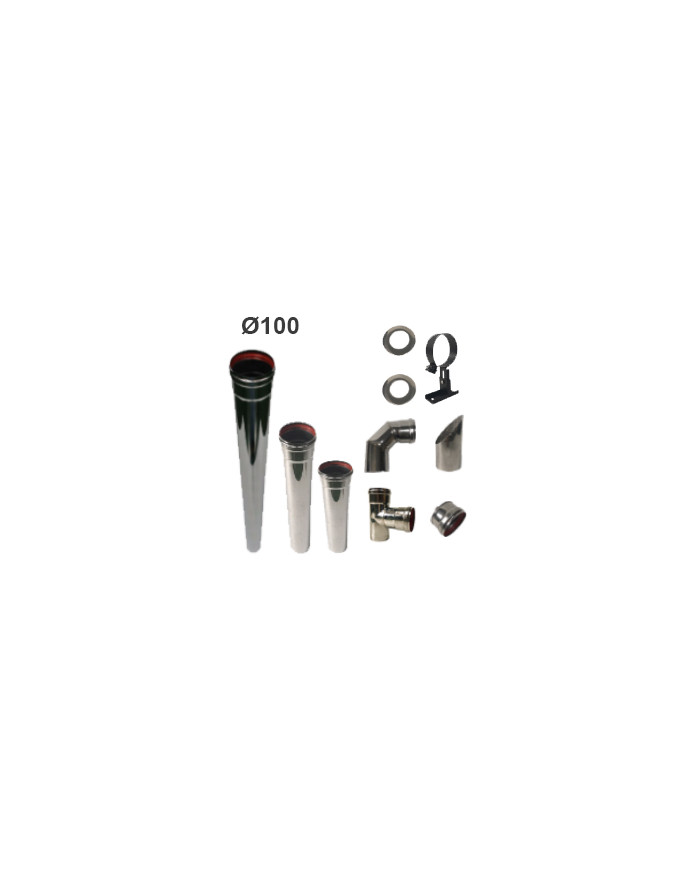 KIT PELLET CHIMENEA MURO UNICLIMA 100 MM