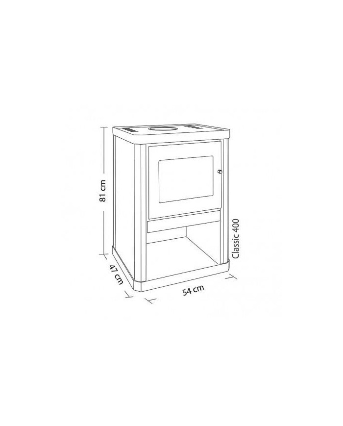 CALEFACTOR A LEÑA/AMESTI CLASSIC 400 NEGRO