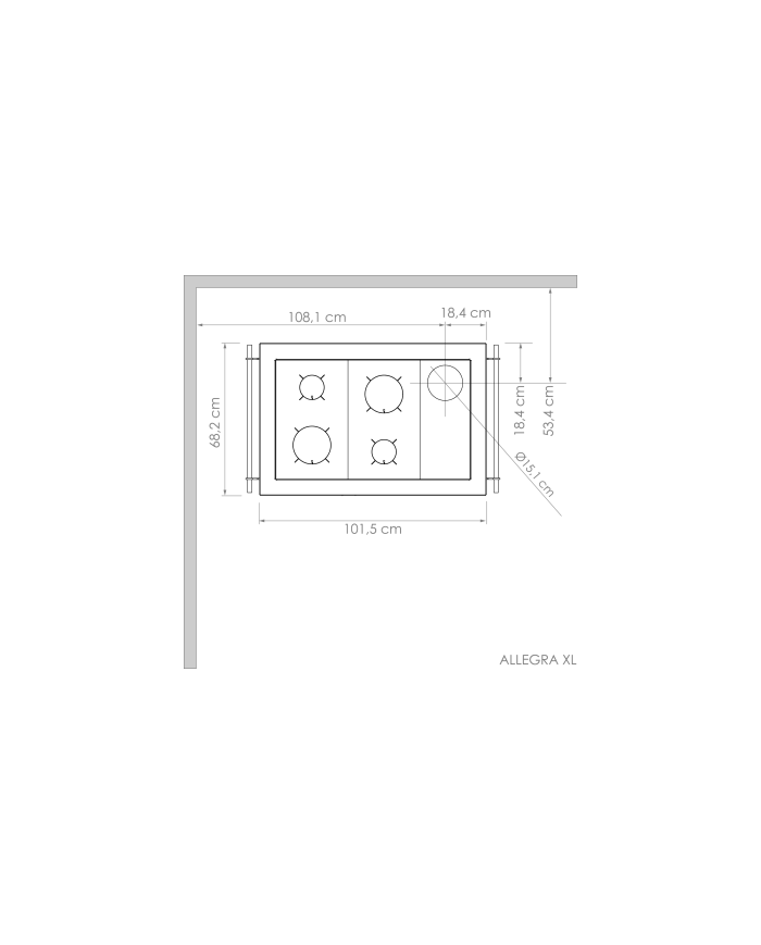COCINA A LEÑA AMESTI/ALLEGRA XL. COMB.LENTA BLANCO