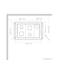 COCINA A LEÑA AMESTI/ALLEGRA XL. COMB.LENTA BLANCO