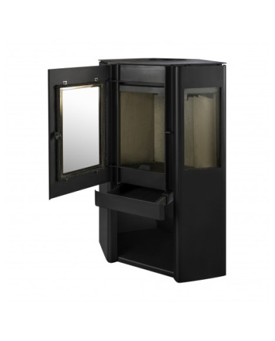 CALEFACTOR A LEÑA AMESTI/CORNER 650 NEGRO