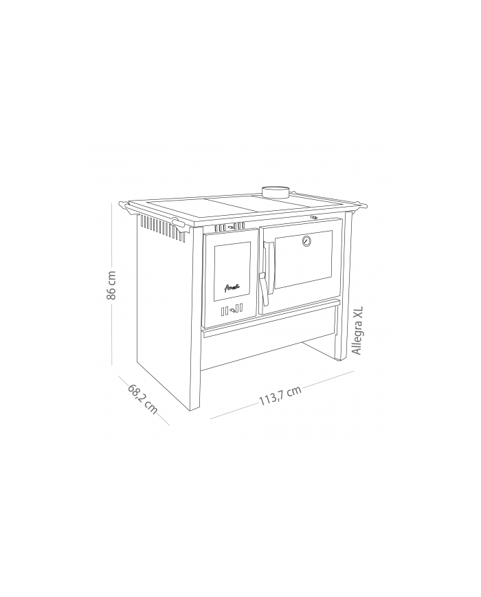 COCINA A LEÑA AMESTI/ALLEGRA XL. COMB.LENTA BLANCO