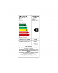 CALEFACTOR A LEÑA AMESTI/NORDIC 380 NEGRO