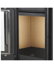 CALEFACTOR A LEÑA AMESTI/CORNER 650 NEGRO