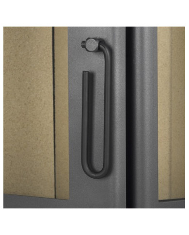 CALEFACTOR A LEÑA AMESTI/CORNER 650 NEGRO