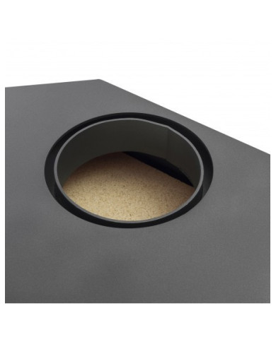 CALEFACTOR A LEÑA AMESTI/CORNER 650 NEGRO