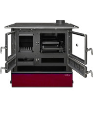 COCINA A LEÑA UNICLIMA VITTORIA ROJA  9KW