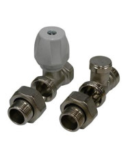 JGO. VALV RECTA + UNION RECTA REGULACION PEX 20 C/ADAPTADORES