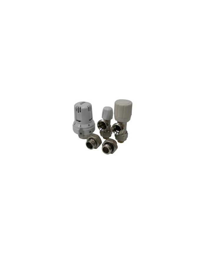 JGO. VALV RAD TERMOST ANGULAR A PEX 20 + CAB + ADAP PEX 20