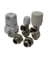 JGO. VALV RAD TERMOST  ANGULAR A PEX 20 + CAB + ADAP PEX 20