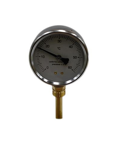 TERMOMETRO INMER RADIAL 0 - 60 ºC D 80 MM, L 80