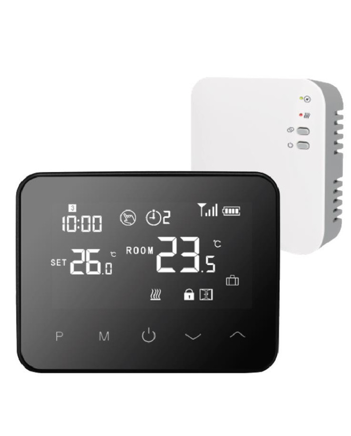 TERMOSTATO  PROGRAMABLE UNICLIMA  REMOTO WIFI  BLACK WFR