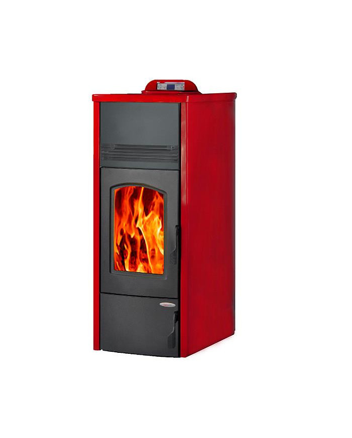 CALDERA INTERIOR A PELLET UNICLIMA ISABELLA 24 KW PLUS ROJA