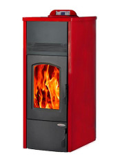 CALDERA INTERIOR A PELLET UNICLIMA ISABELLA 24 KW PLUS ROJA