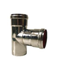 TEE REGISTRO PELLET A INOX D 80 MM