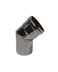 CODO 45° PELLET A INOX D 80 MM