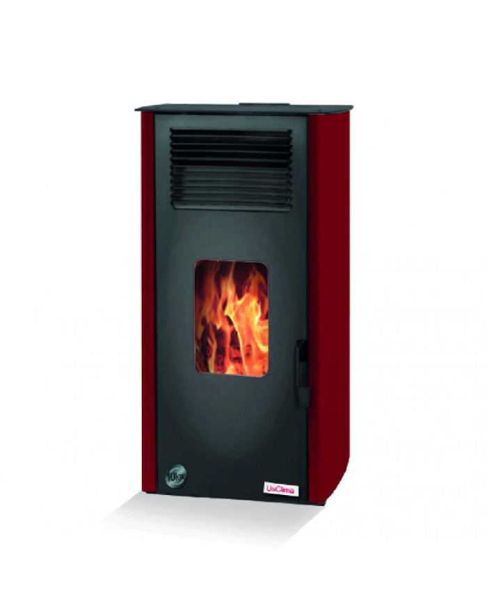 ESTUFA PELLET UNICLIMA CARLA 10 KW ROJA