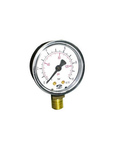 MANOMETRO RADIAL 0-10 BAR D 60X1/4"