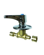 BAR LLAVE DE PASO PEX 16 CON TAPA CROMADA DZR