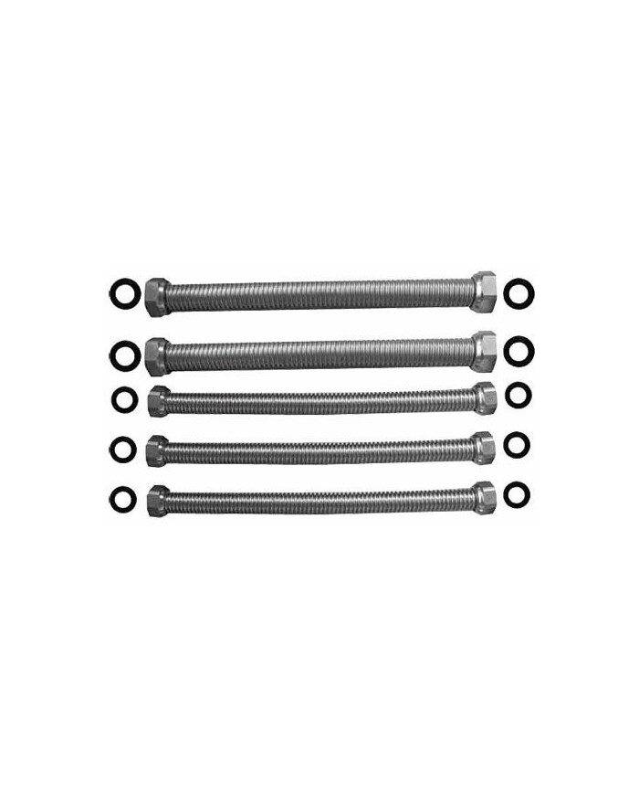 KIT TUBOS FLEXIBLE A.INOX 2X1/2"HI 2X3/4"HI.25CM