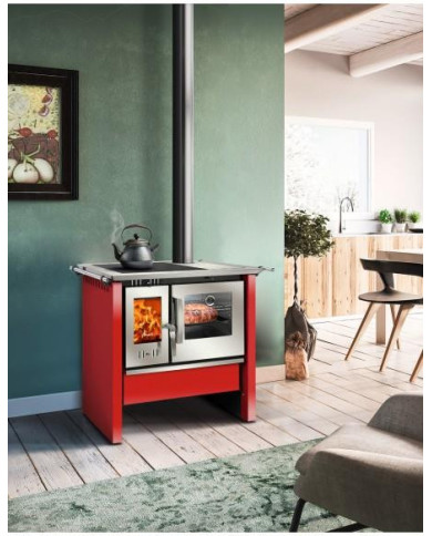 COCINA A LEÑA AMESTI/ALLEGRA COMB.LENTA ROJO