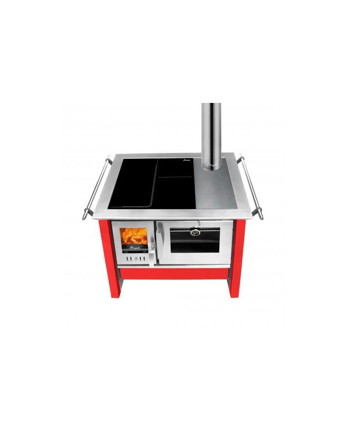 COCINA A LEÑA AMESTI/ALLEGRA COMB.LENTA VITROX ROJ