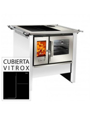COCINA A LEÑA AMESTI/ALLEGRA COMB.LENTA VITROX BLA