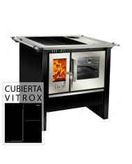 COCINA A LEÑA AMESTI/ALLEGRA COMB.LENTA VITROX NEG
