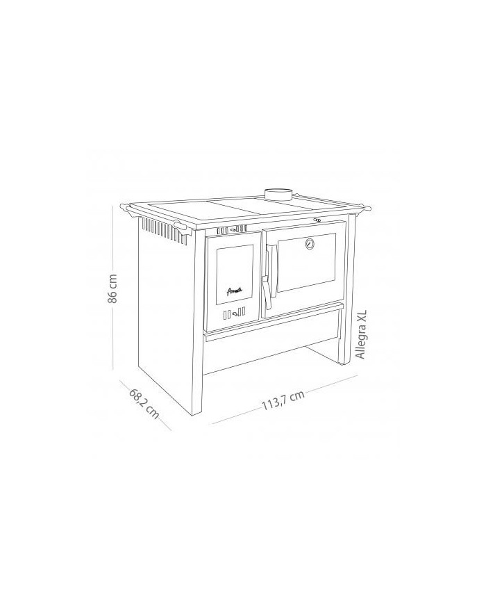 COCINA A LEÑA AMESTI/ALLEGRA XL. COMB.LENTA ROJO