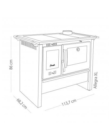 COCINA A LEÑA AMESTI/ALLEGRA XL. COMB.LENTA BLANCO