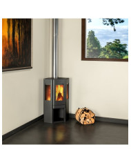 CALEFACTOR A LEÑA AMESTI/CORNER 650 NEGRO