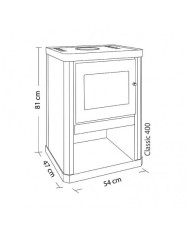 CALEFACTOR A LEÑA/AMESTI CLASSIC 400 NEGRO