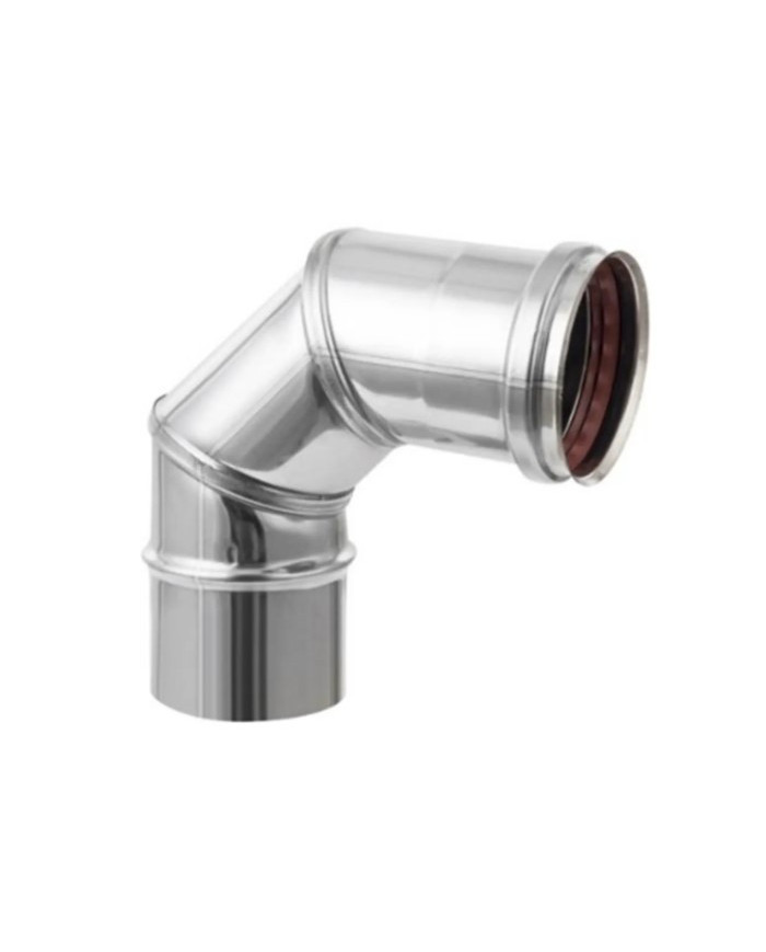 CODO 90° PELLET A INOX D  80 MM