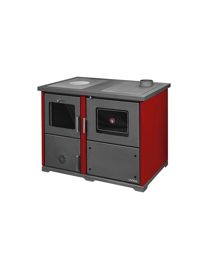 CALD. COCINA A LEÑA UNICLIMA NONNA PLUS ROJA  32KW