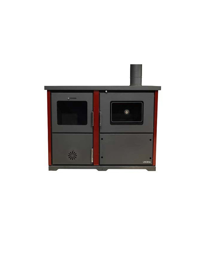 CALD. COCINA A LEÑA UNICLIMA NONNA PLUS ROJA  32KW