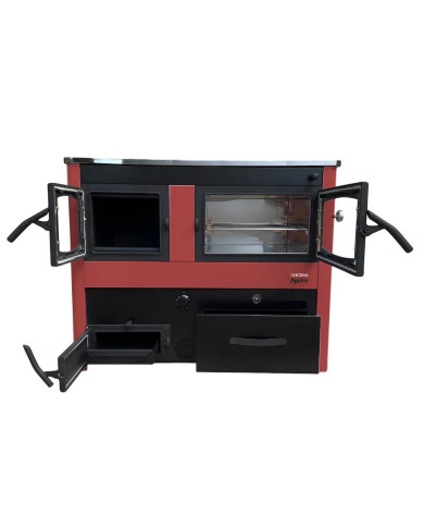 COCINA A LEÑA UNICLIMA MARTINA PLUS ROJA