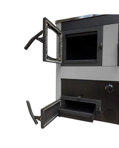 COCINA A LEÑA UNICLIMA MARTINA PLUS GRIS